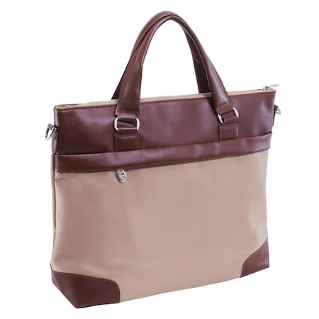 A1 Luggage 15 in. Eastward Nylon Slim Laptop Briefcase, Khaki A13046566